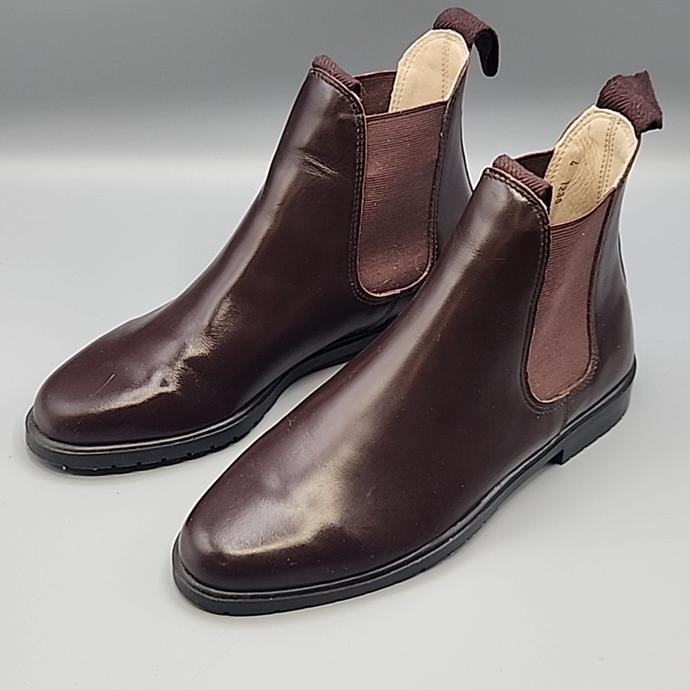 Loveson Chelsea Boots Women 4 Burgundy Leather Made in England Paddock Boot